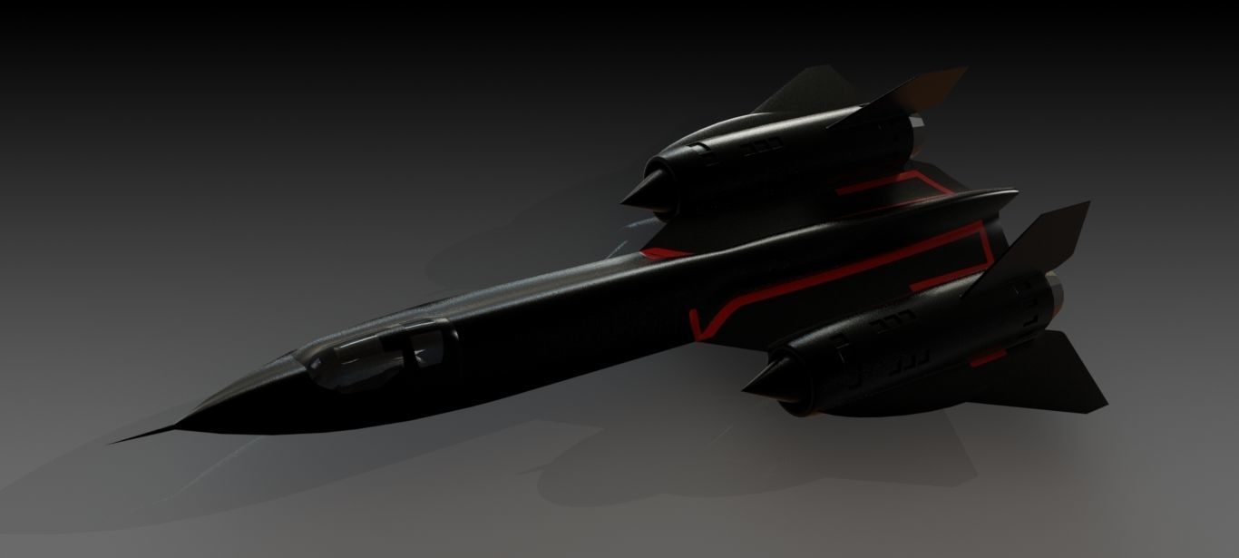 Lockheed SR-71 Blackbird Fighter Jet Model 3D model_2