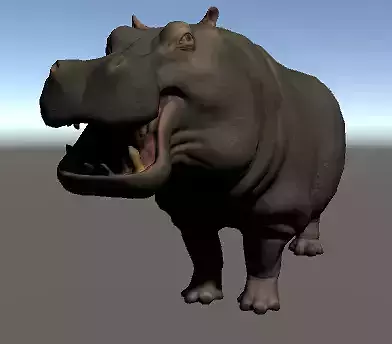 Hippopotamus Low-poly 3D model