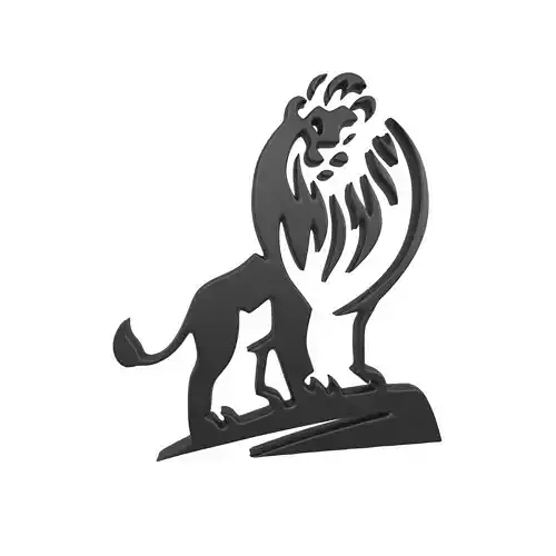 Lion Emblem v1 003 Low-poly 3D model