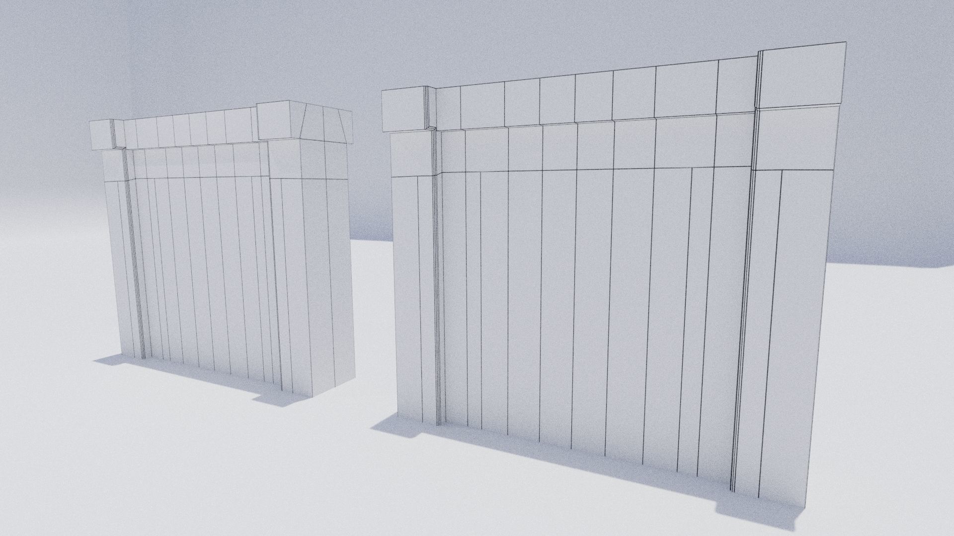 Brick wall Low-poly 3D model_5