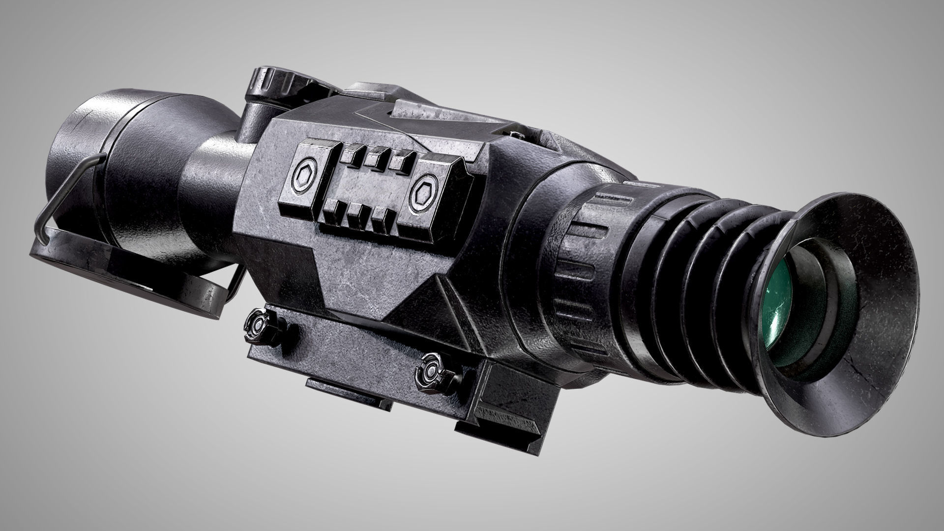 ATN X-Sight II HD 5-20X Optic AAA PBR Game Ready Attachment Low-poly 3D model_2
