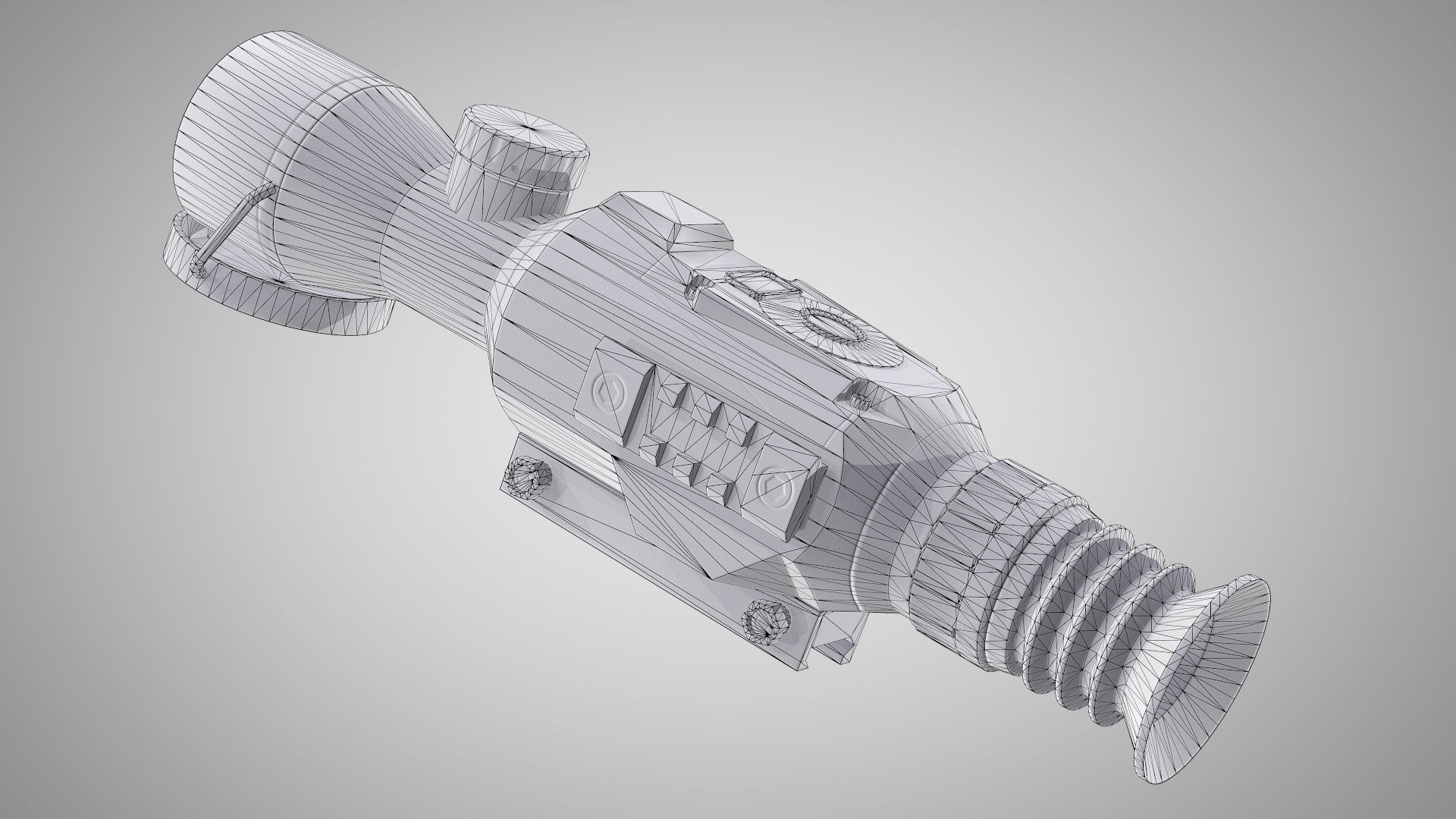 ATN X-Sight II HD 5-20X Optic AAA PBR Game Ready Attachment Low-poly 3D model_5