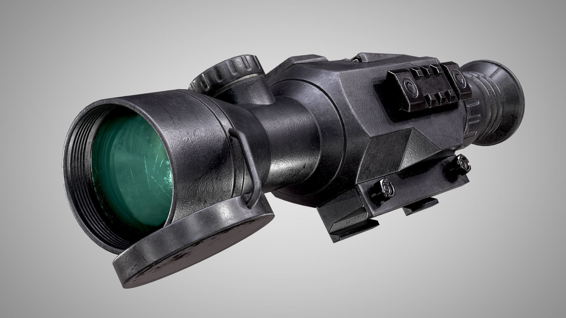 ATN X-Sight II HD 5-20X Optic AAA PBR Game Ready Attachment Low-poly 3D model_4