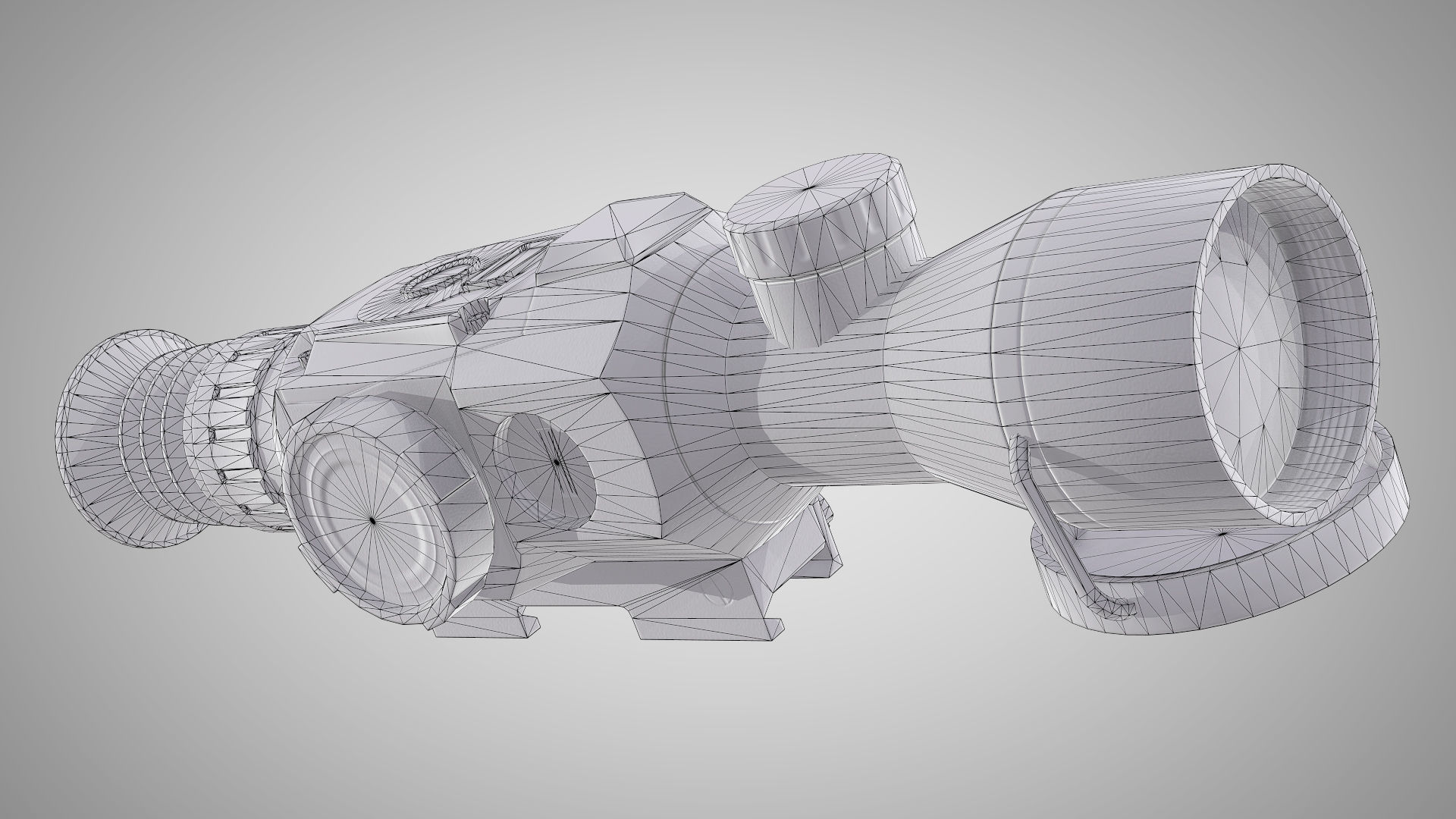 ATN X-Sight II HD 5-20X Optic AAA PBR Game Ready Attachment Low-poly 3D model_7
