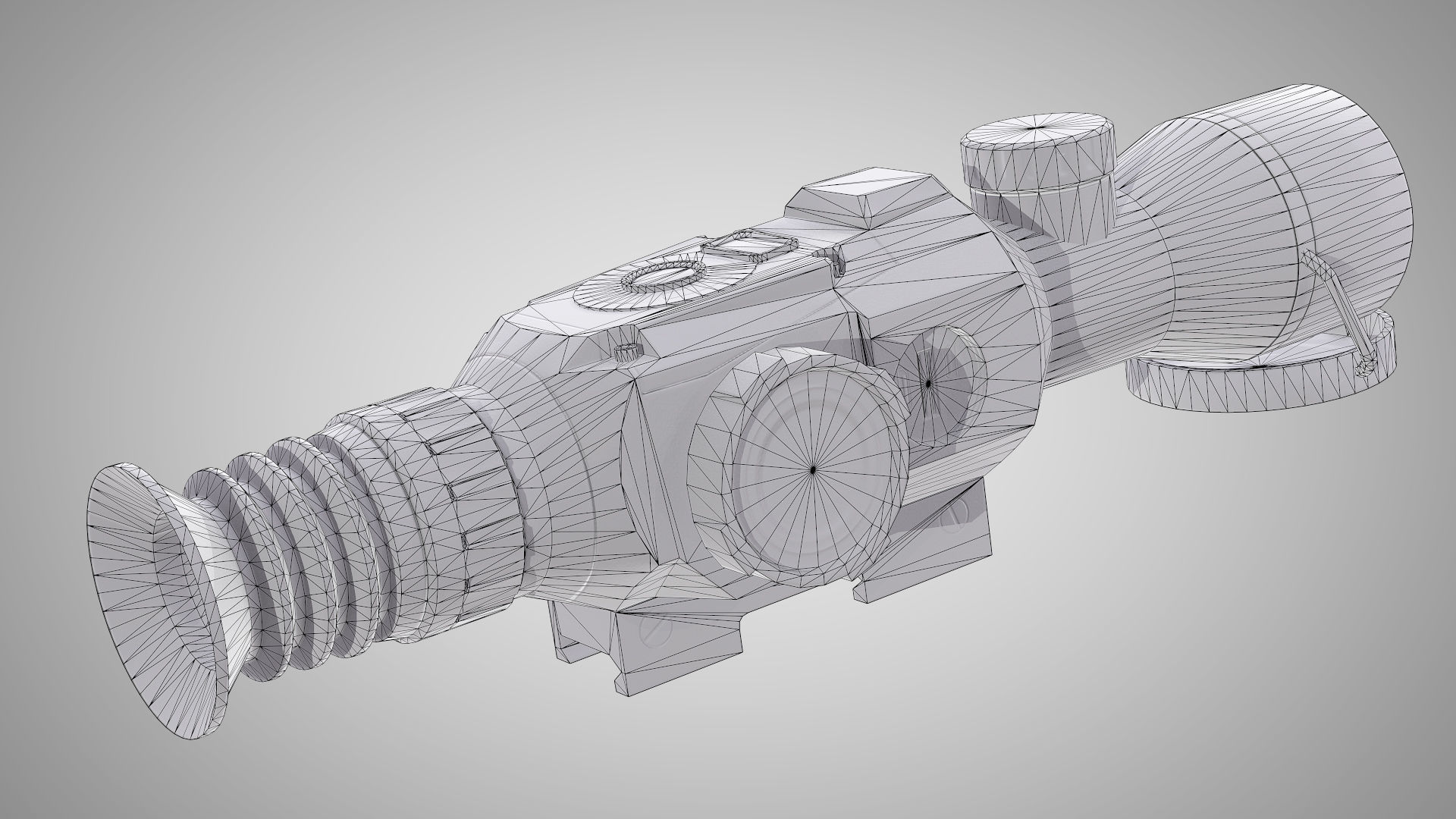 ATN X-Sight II HD 5-20X Optic AAA PBR Game Ready Attachment Low-poly 3D model_6