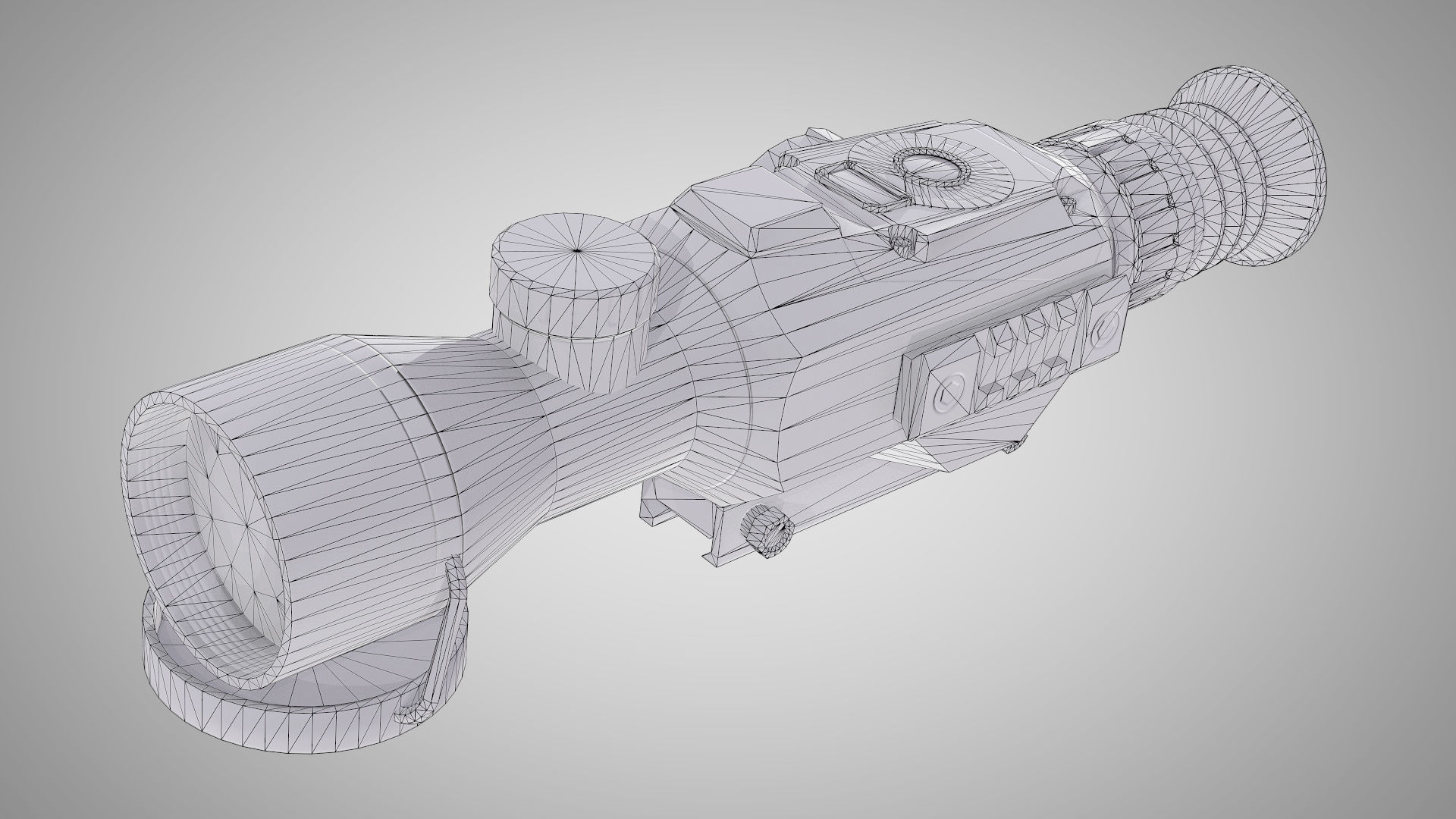 ATN X-Sight II HD 5-20X Optic AAA PBR Game Ready Attachment Low-poly 3D model_8