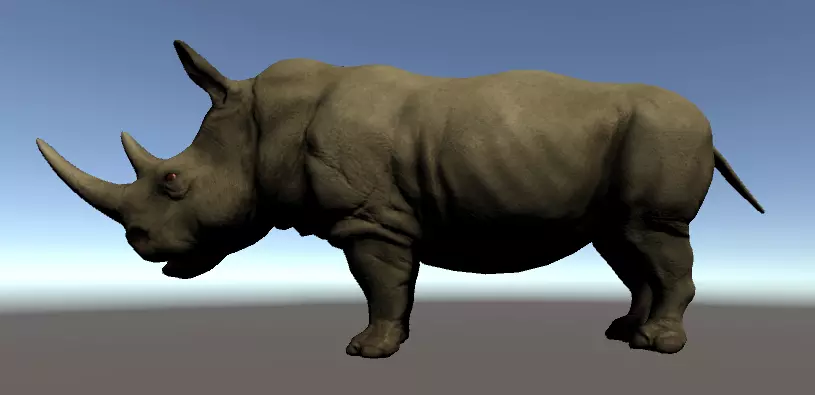Rhinoceros Low-poly 3D model_0