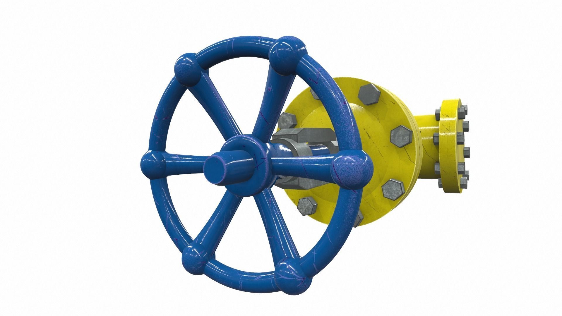 Industrial pipeline valve 2 3D model_3