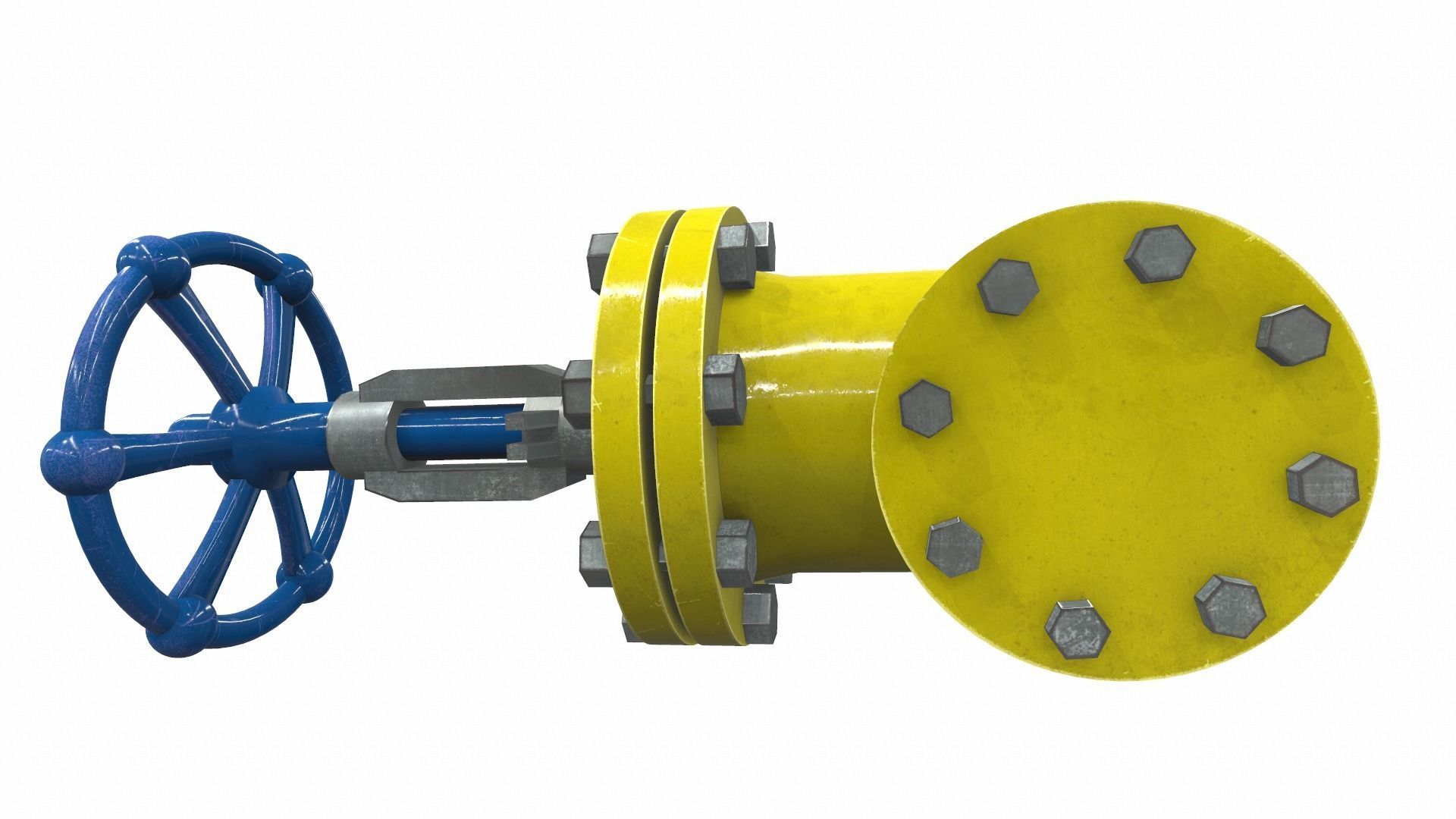 Industrial pipeline valve 2 3D model_2