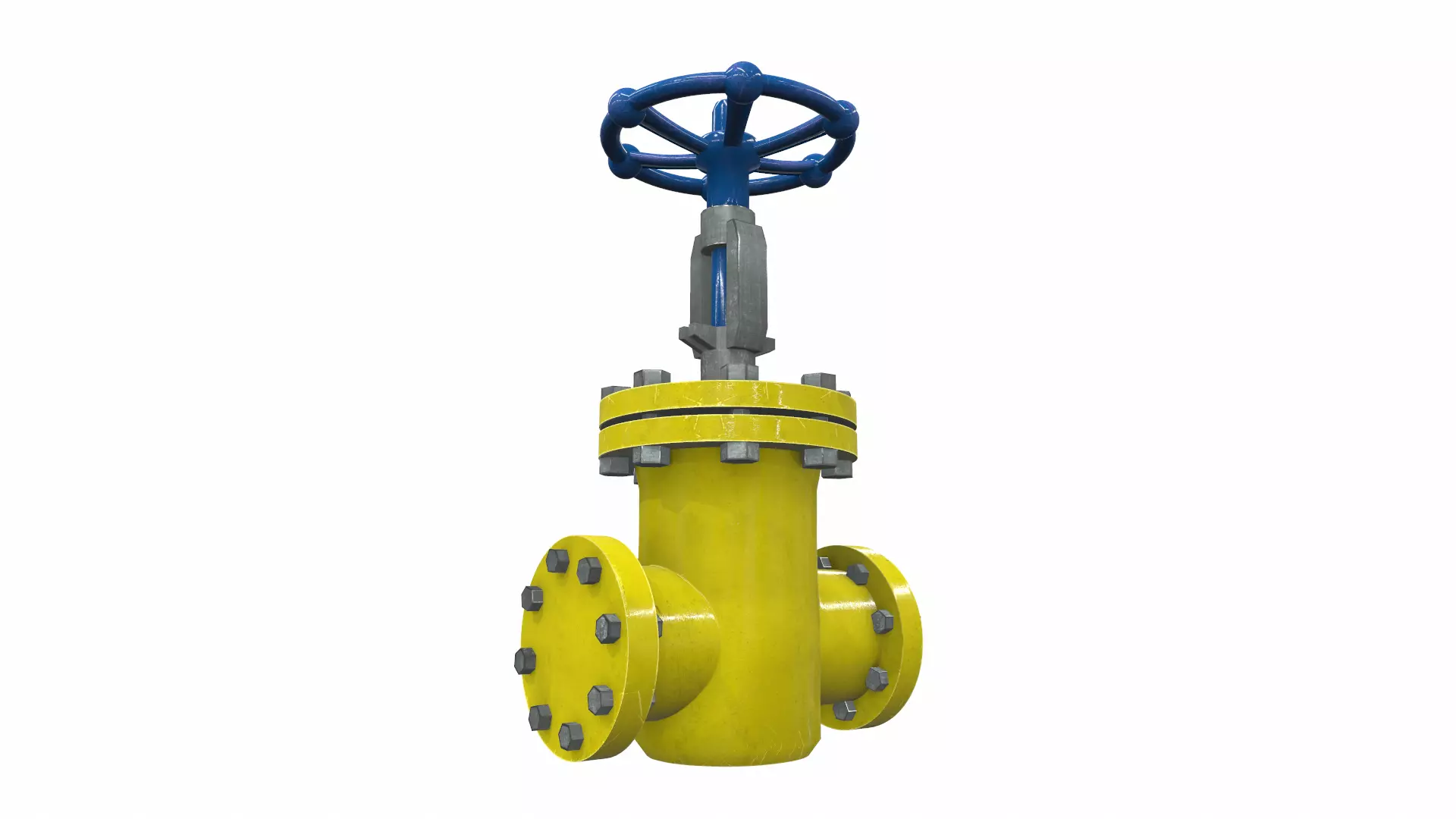 Industrial pipeline valve 2 3D model_0