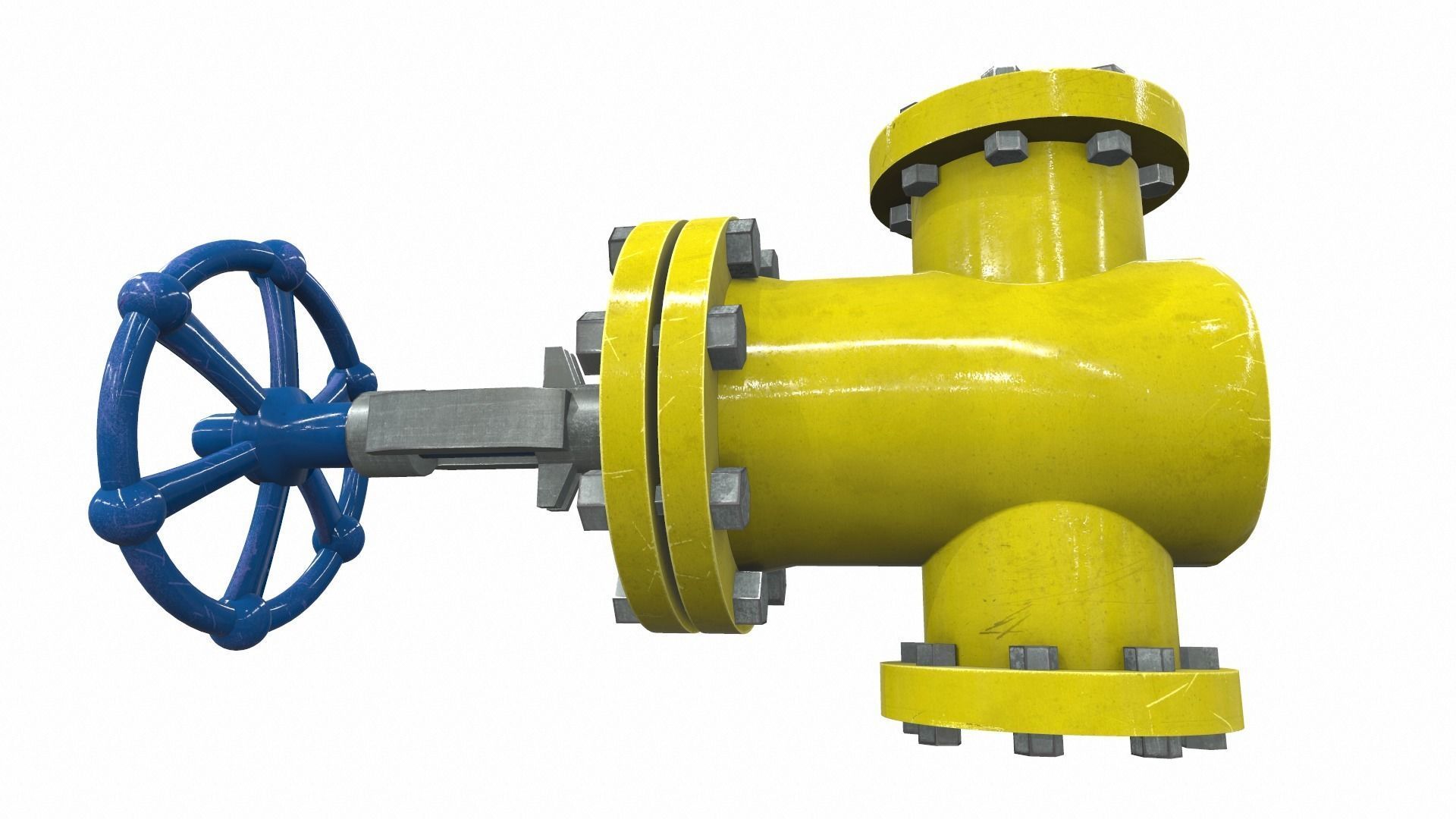 Industrial pipeline valve 2 3D model_1