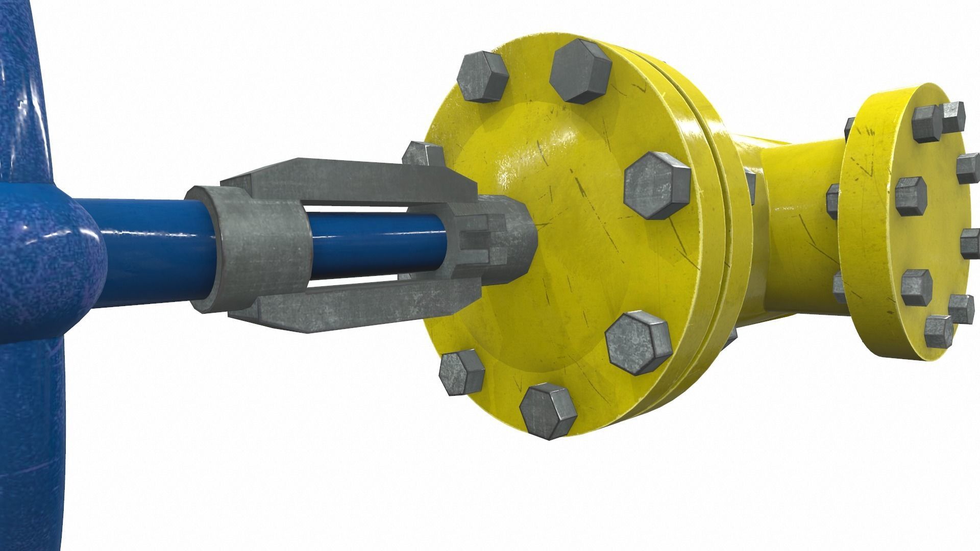 Industrial pipeline valve 2 3D model_5