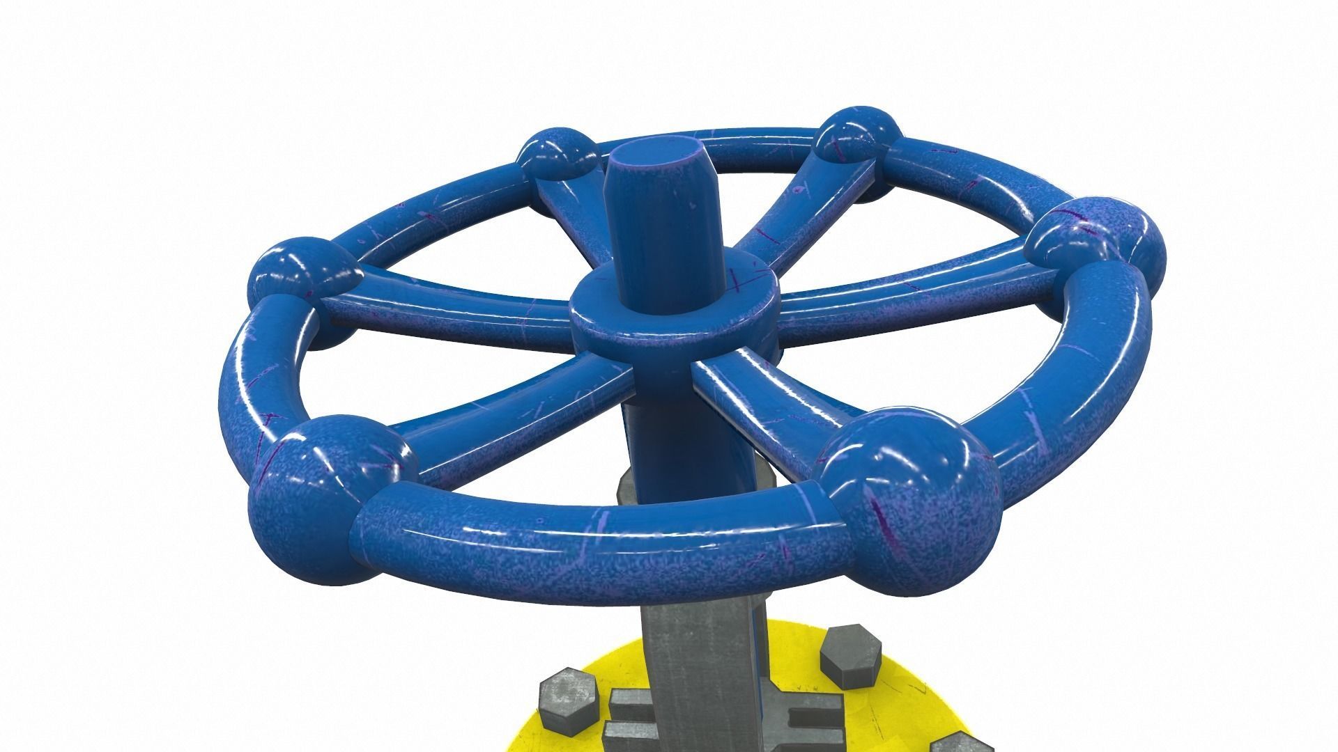 Industrial pipeline valve 2 3D model_7