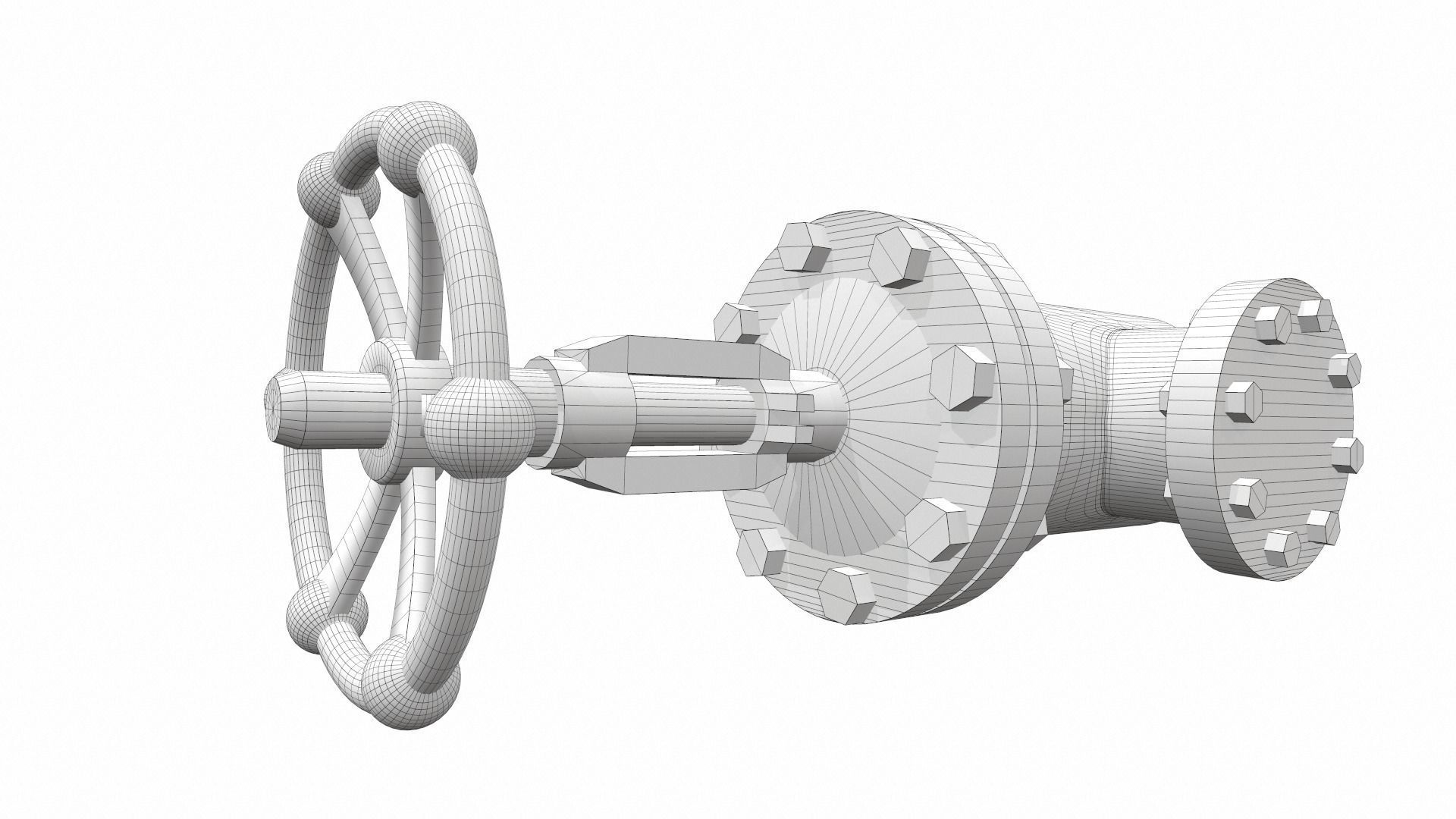 Industrial pipeline valve 2 3D model_9