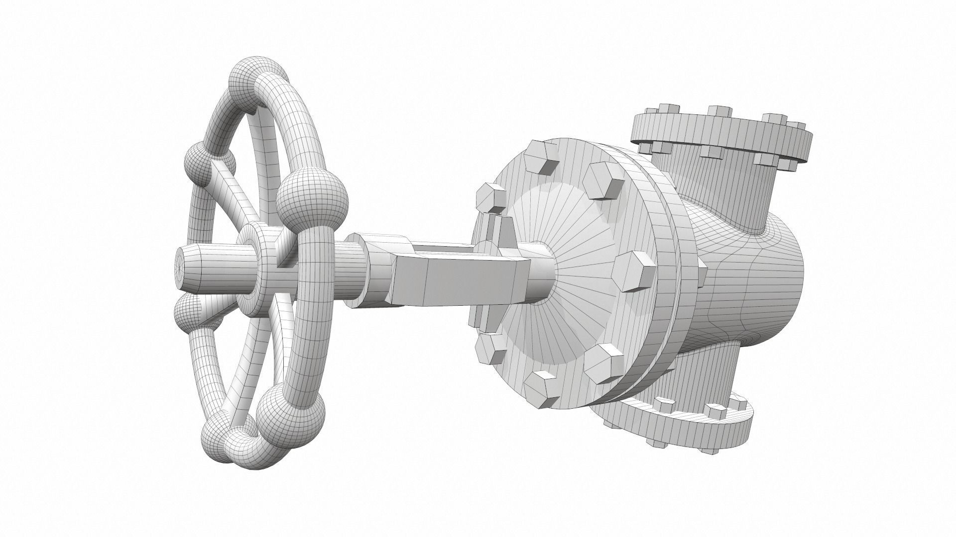 Industrial pipeline valve 2 3D model_8