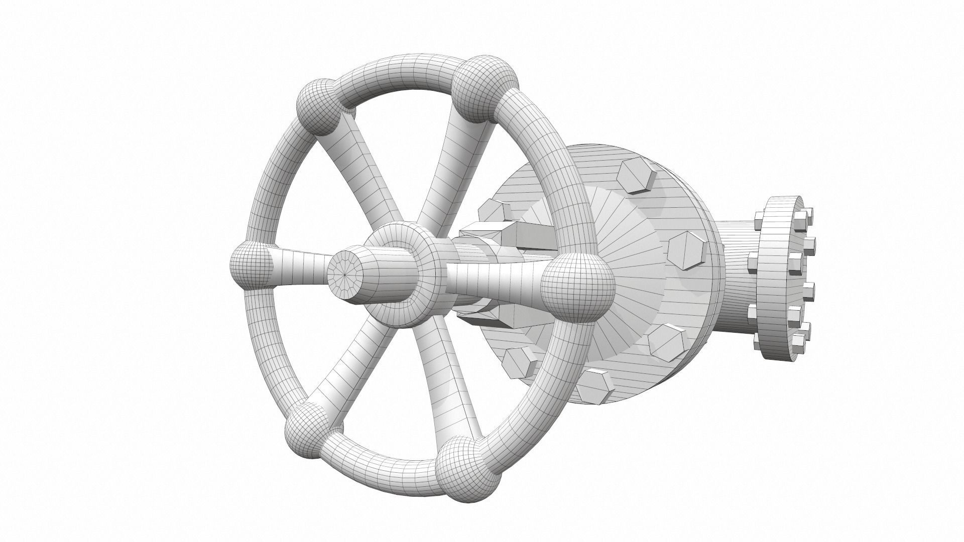 Industrial pipeline valve 2 3D model_10