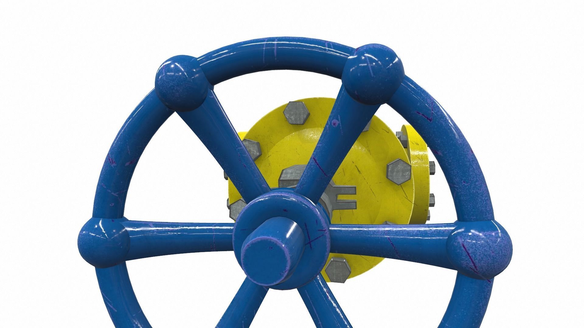 Industrial pipeline valve 2 3D model_6