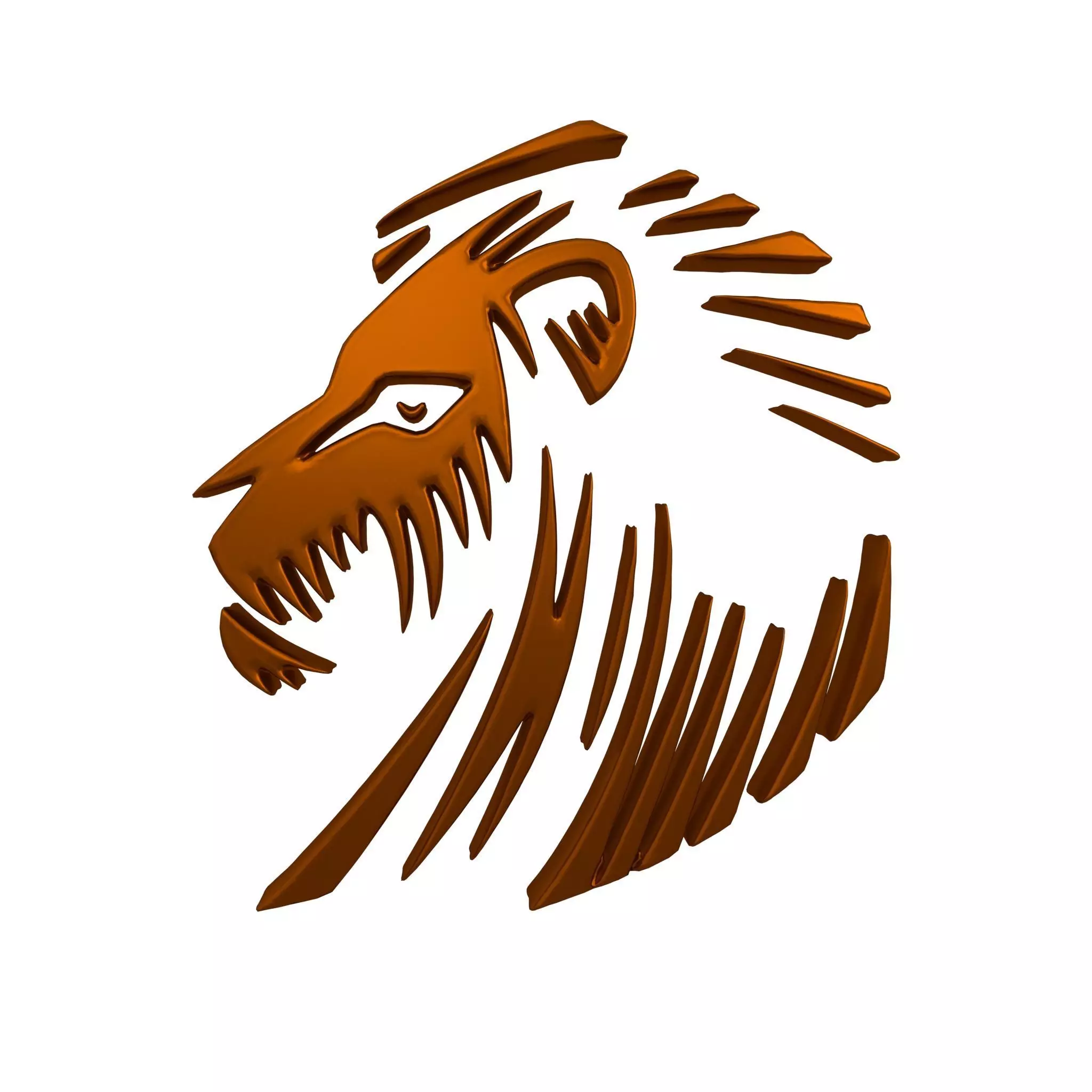 Lion Emblem v3 006 Low-poly 3D model