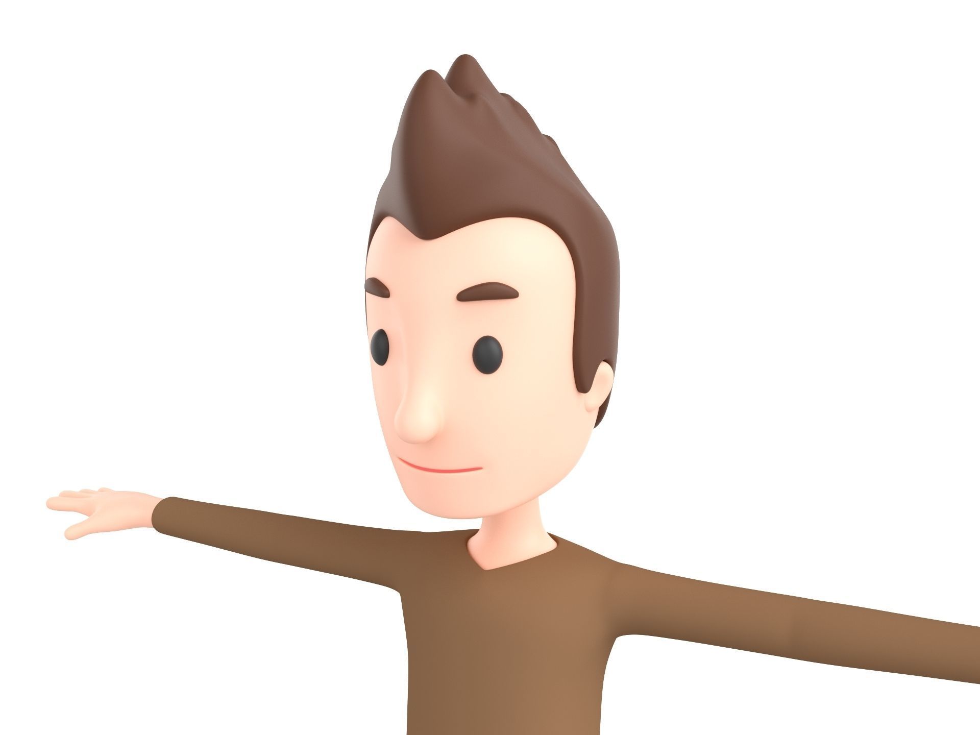 CartoonMan036 Man 3D model_4