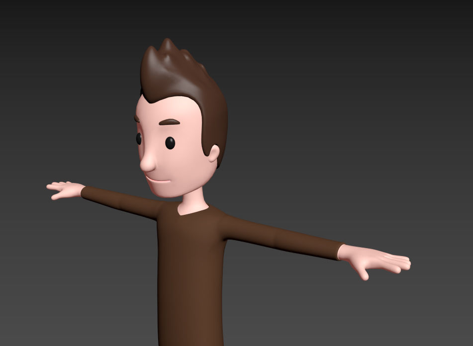 CartoonMan036 Man 3D model_11