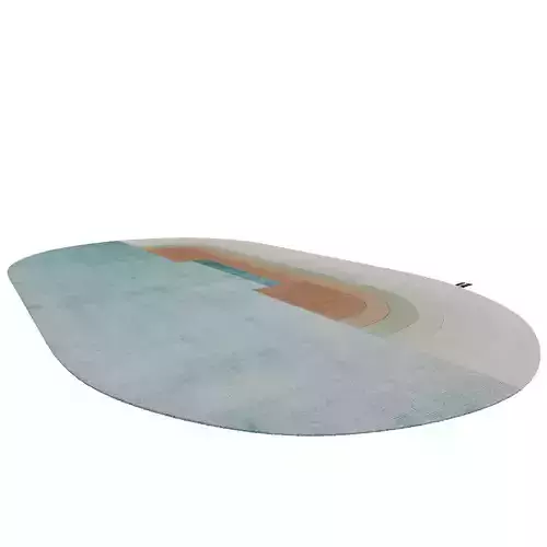 cc-tapis-giudecca rug with oval shape 3D model