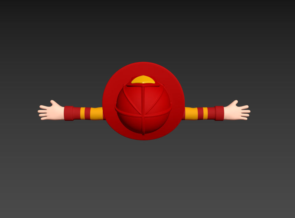 CartoonMan037-Firefighter cartoon fireman 3D model_21