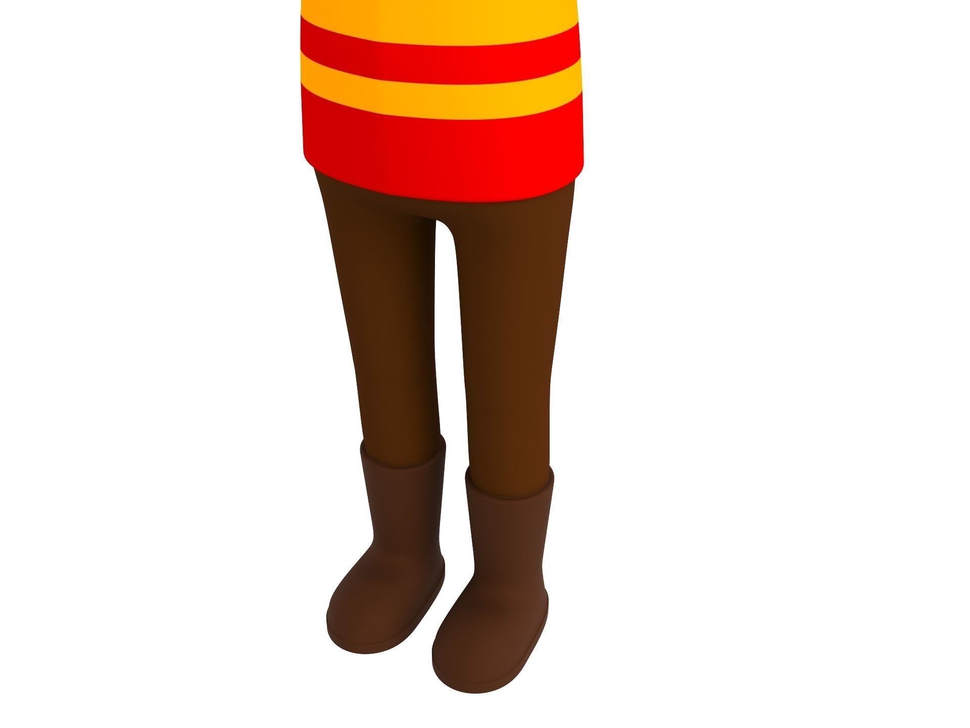 CartoonMan037-Firefighter cartoon fireman 3D model_7