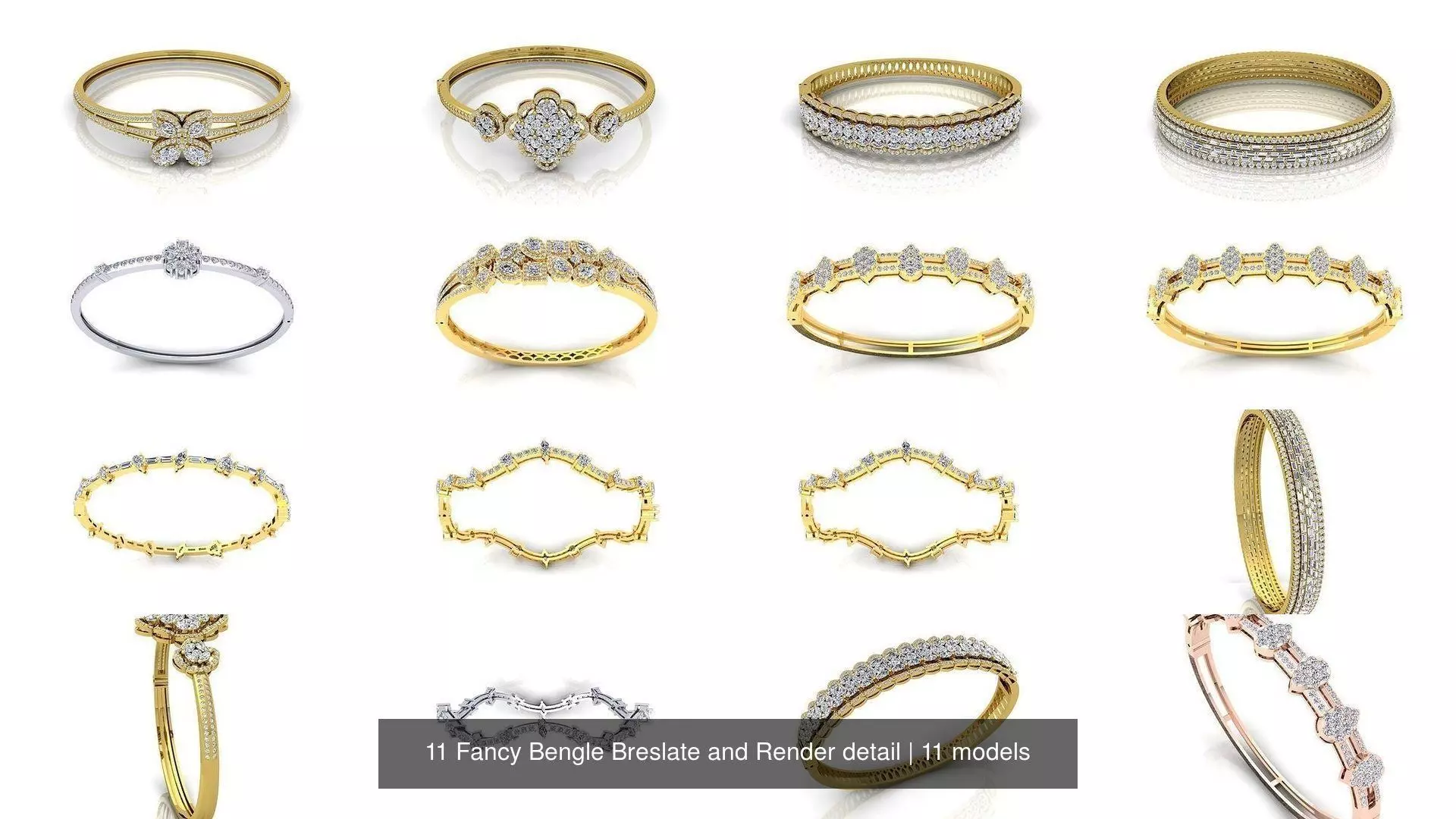 11 Fancy Bengle Breslate and Render detail 3D Model Collection_0