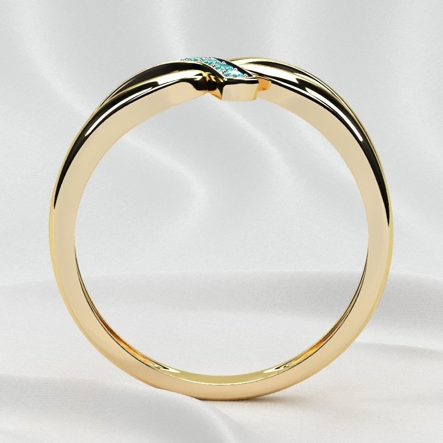 Rhodium Plated Topaz Gems Two Rings 3D print model_25