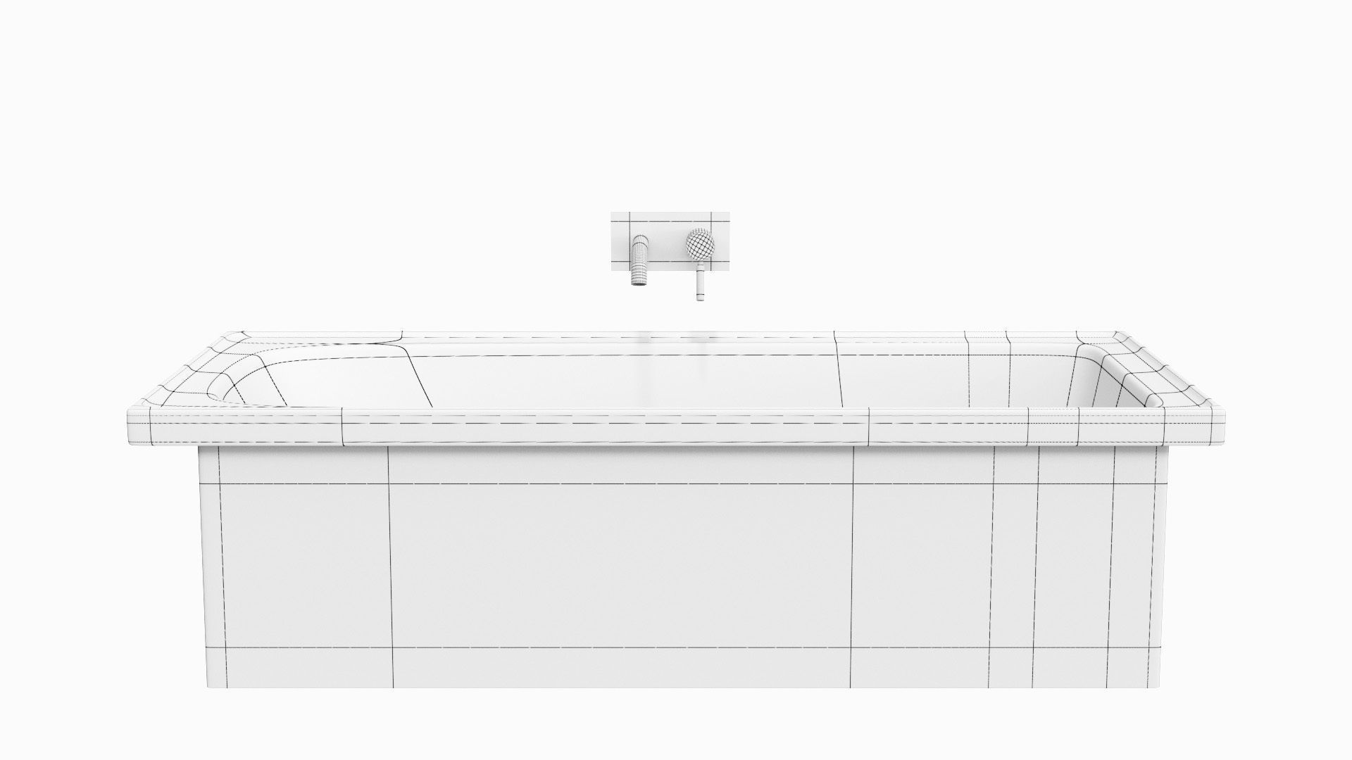 Fixtures - Bathtub Pack A Low-poly 3D model_26