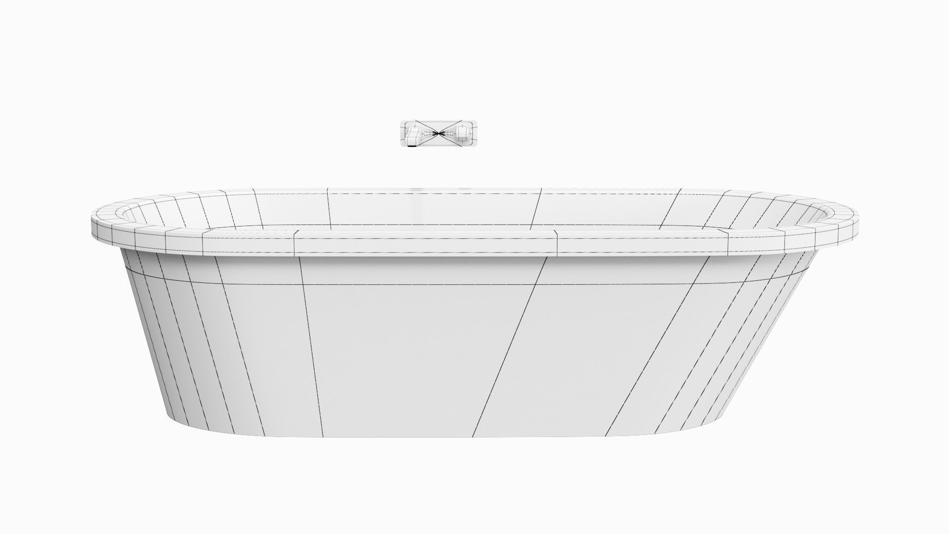 Fixtures - Bathtub Pack A Low-poly 3D model_16