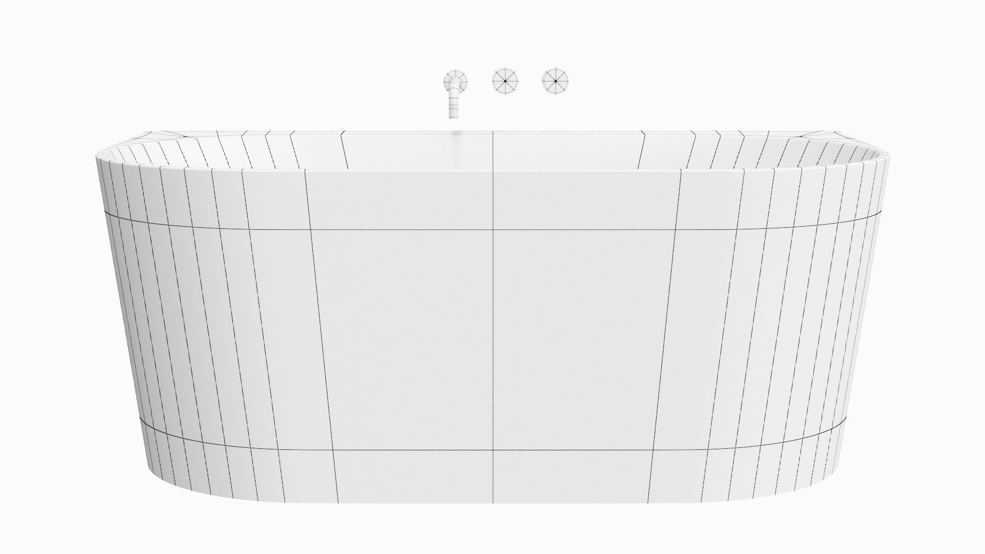 Fixtures - Bathtub Pack A Low-poly 3D model_18