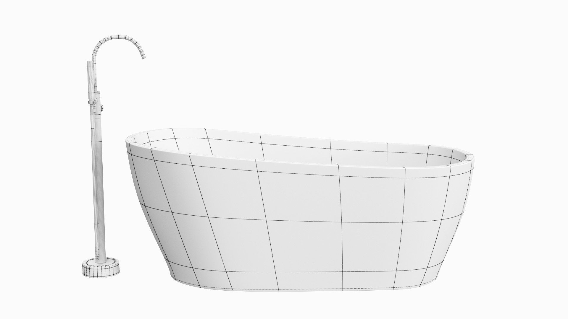 Fixtures - Bathtub Pack A Low-poly 3D model_20