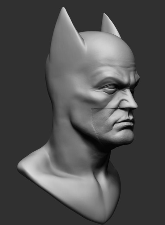 Batman Bust v2 3D model_1