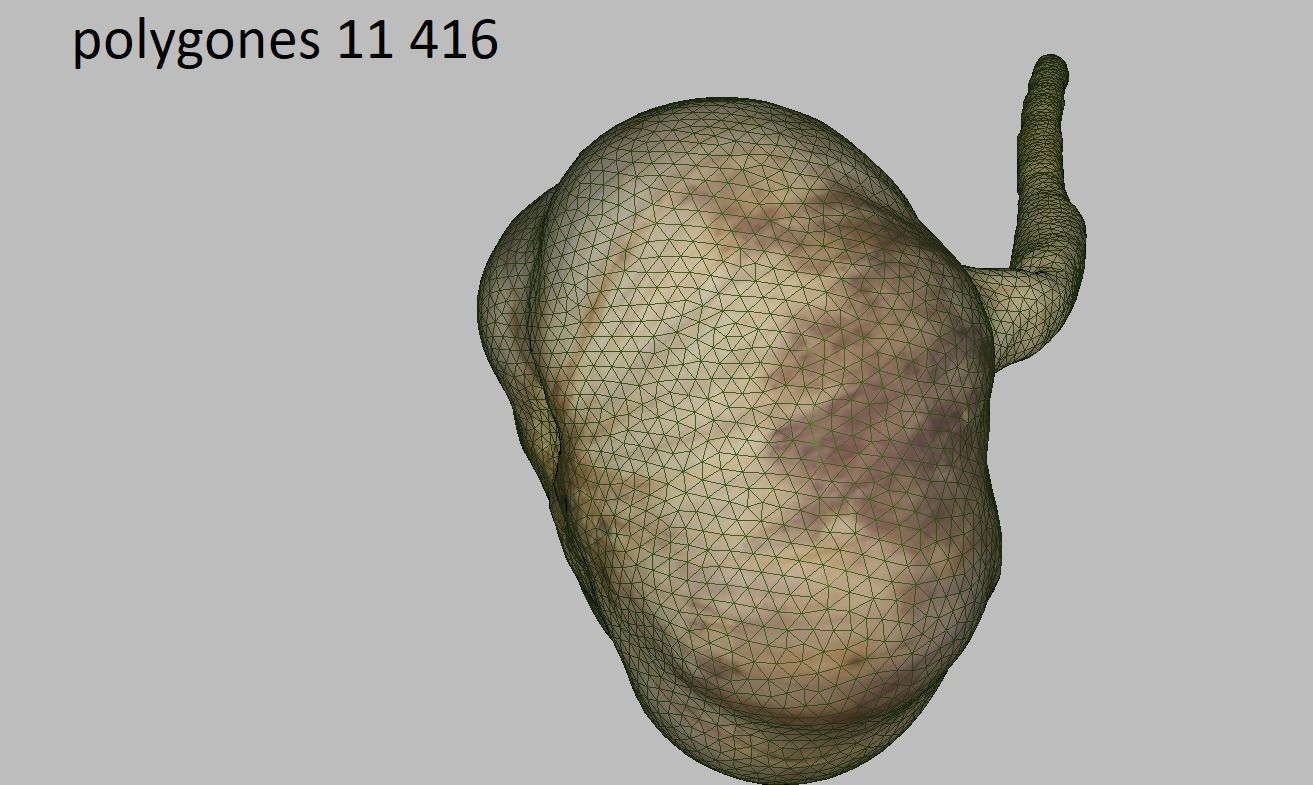 Garlic bulb Low-poly 3D model_4