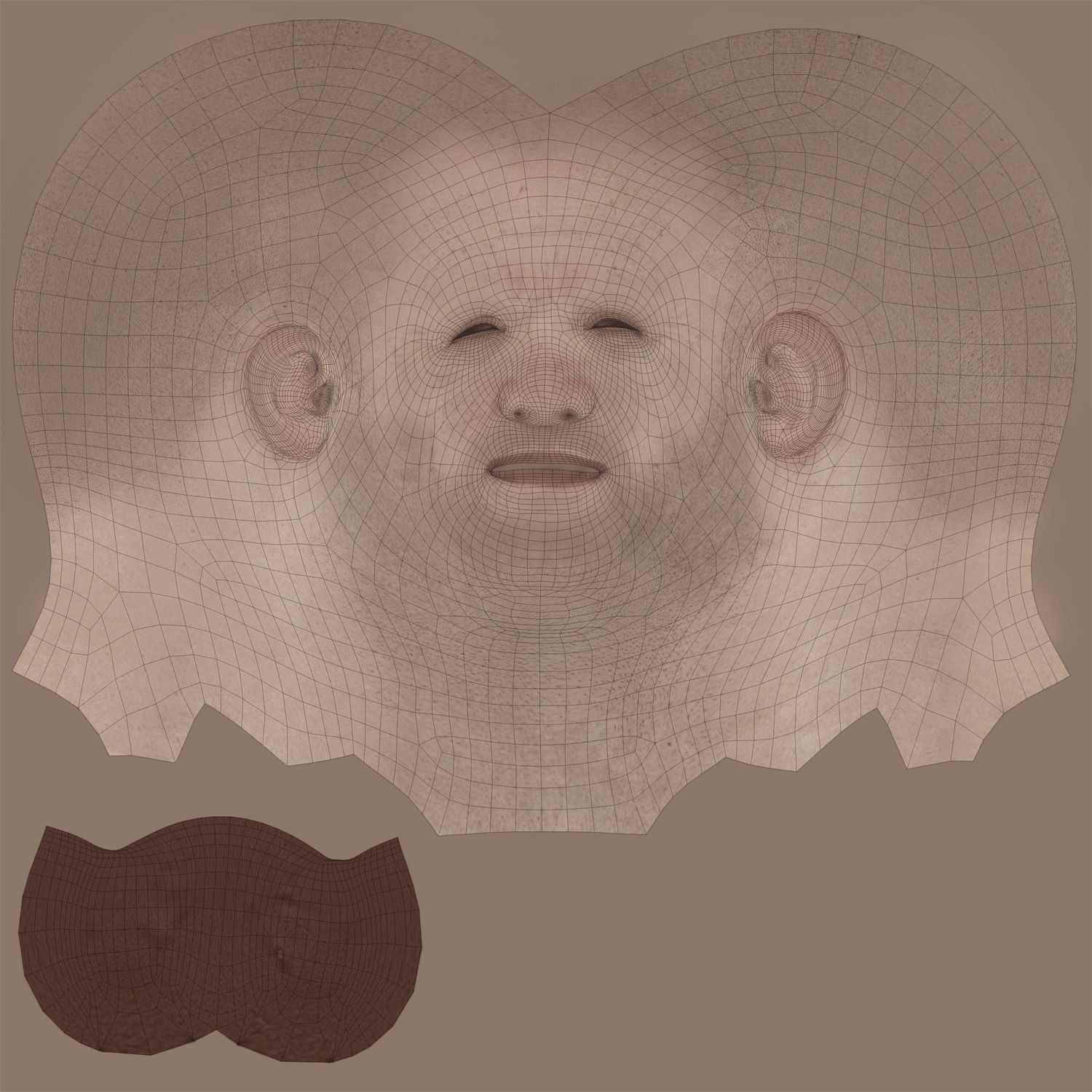 Realistic Male Head 3D model_8