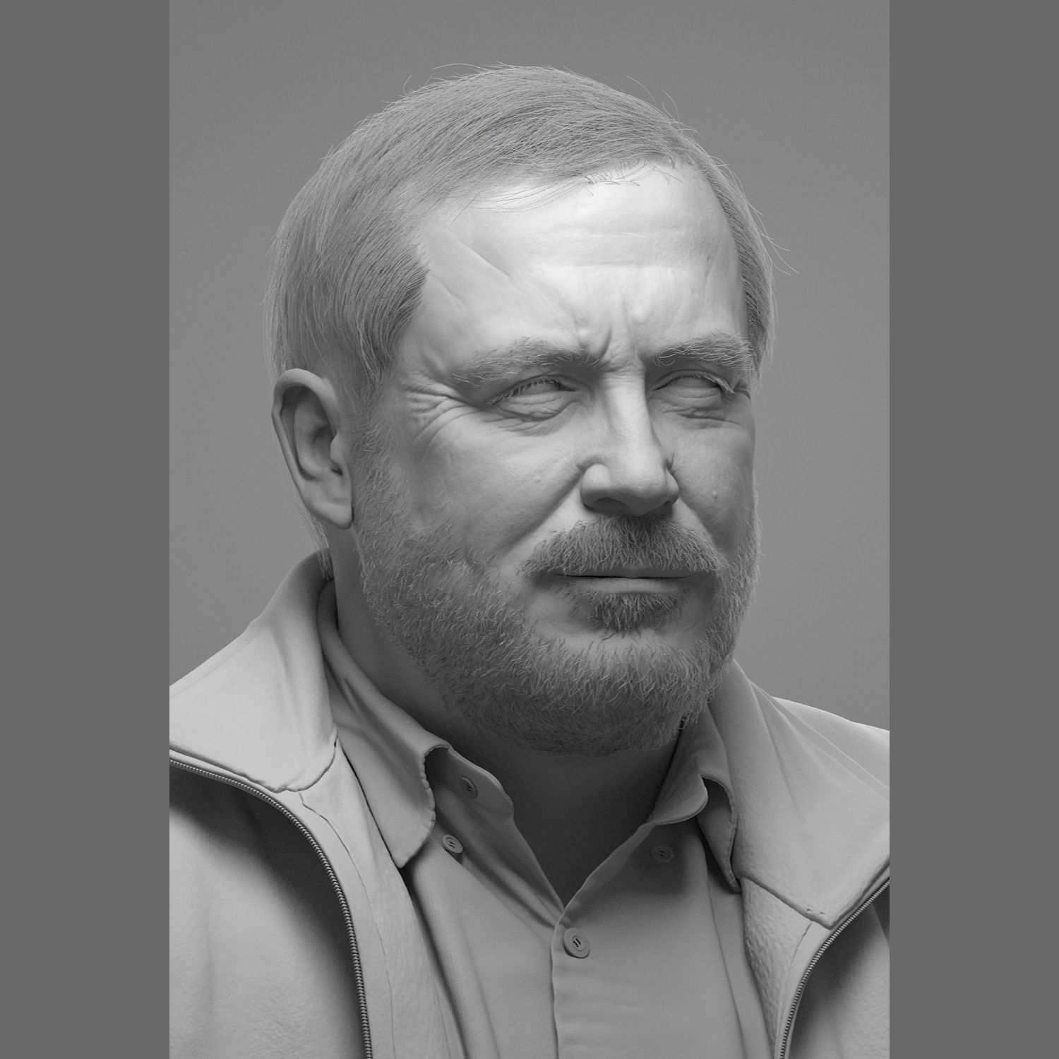 Realistic Male Head 3D model_4