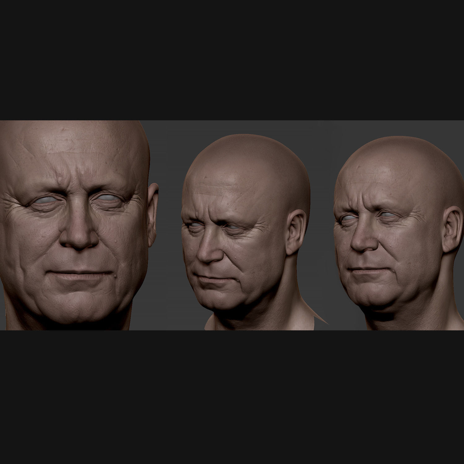Realistic Male Head 3D model_13