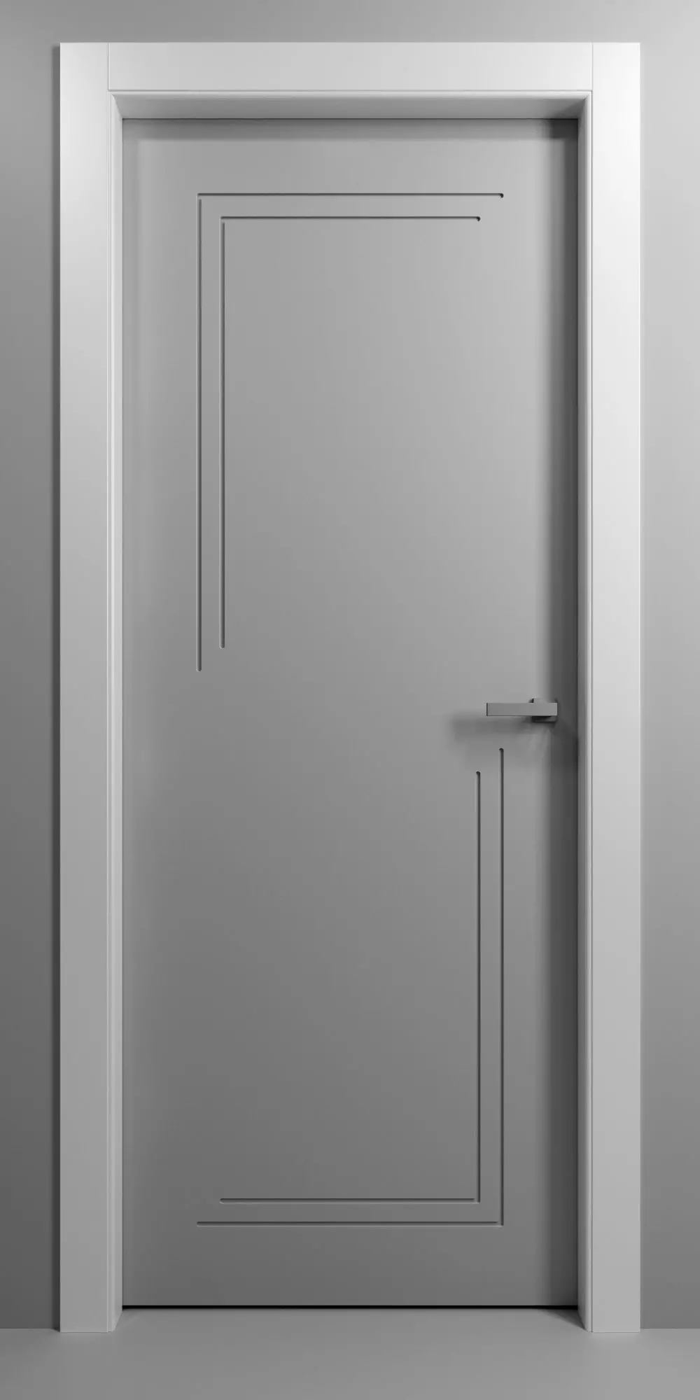 Set of 7 fashionable carved interior doors 3D model_0