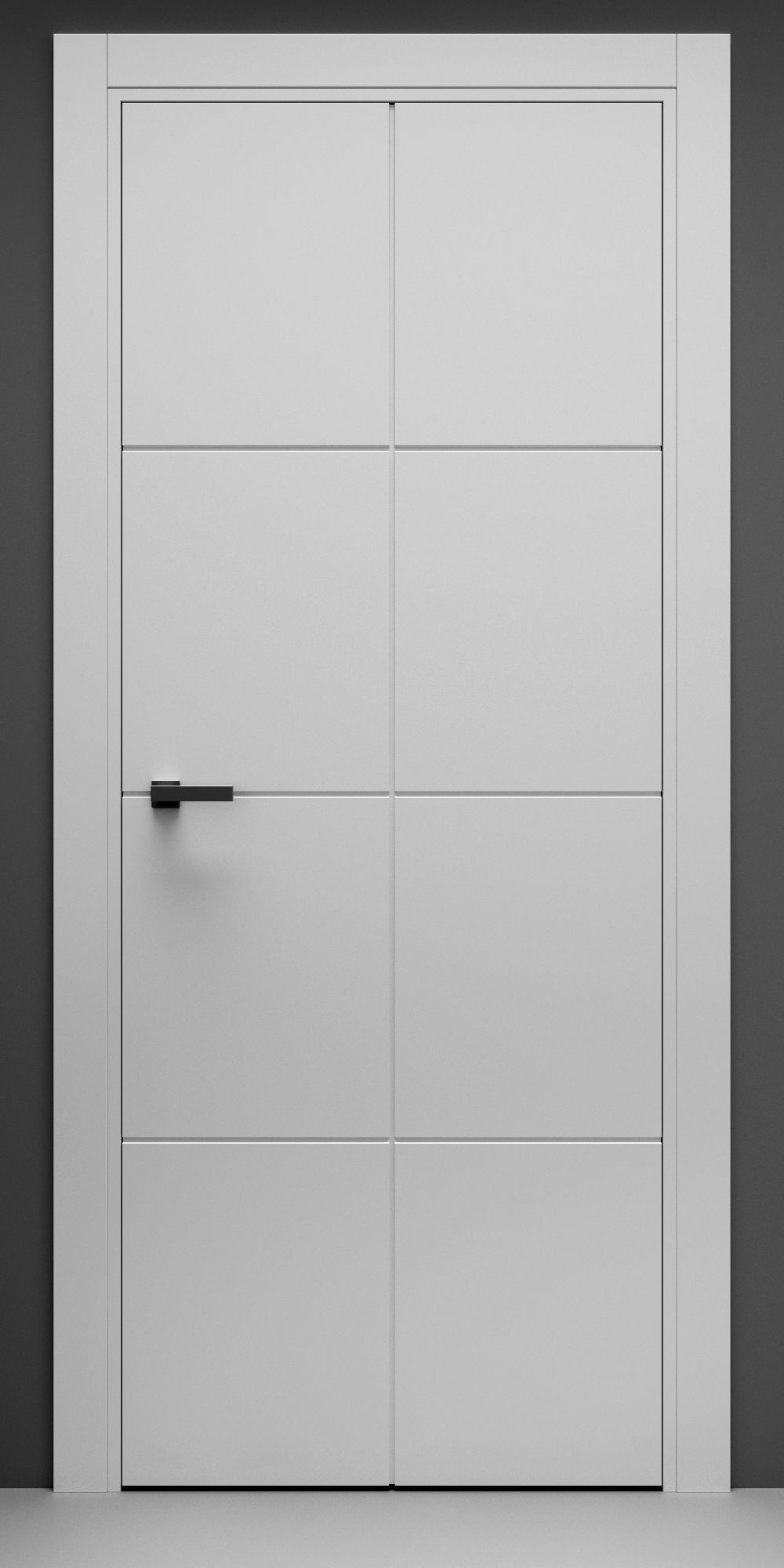 Set of 7 fashionable carved interior doors 3D model_9