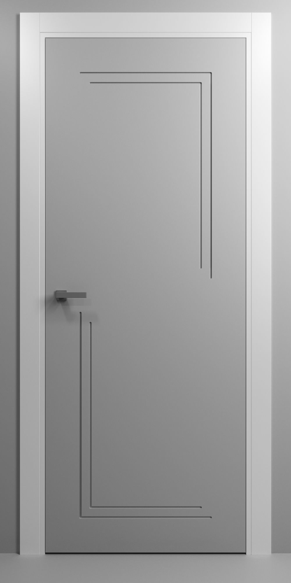 Set of 7 fashionable carved interior doors 3D model_1