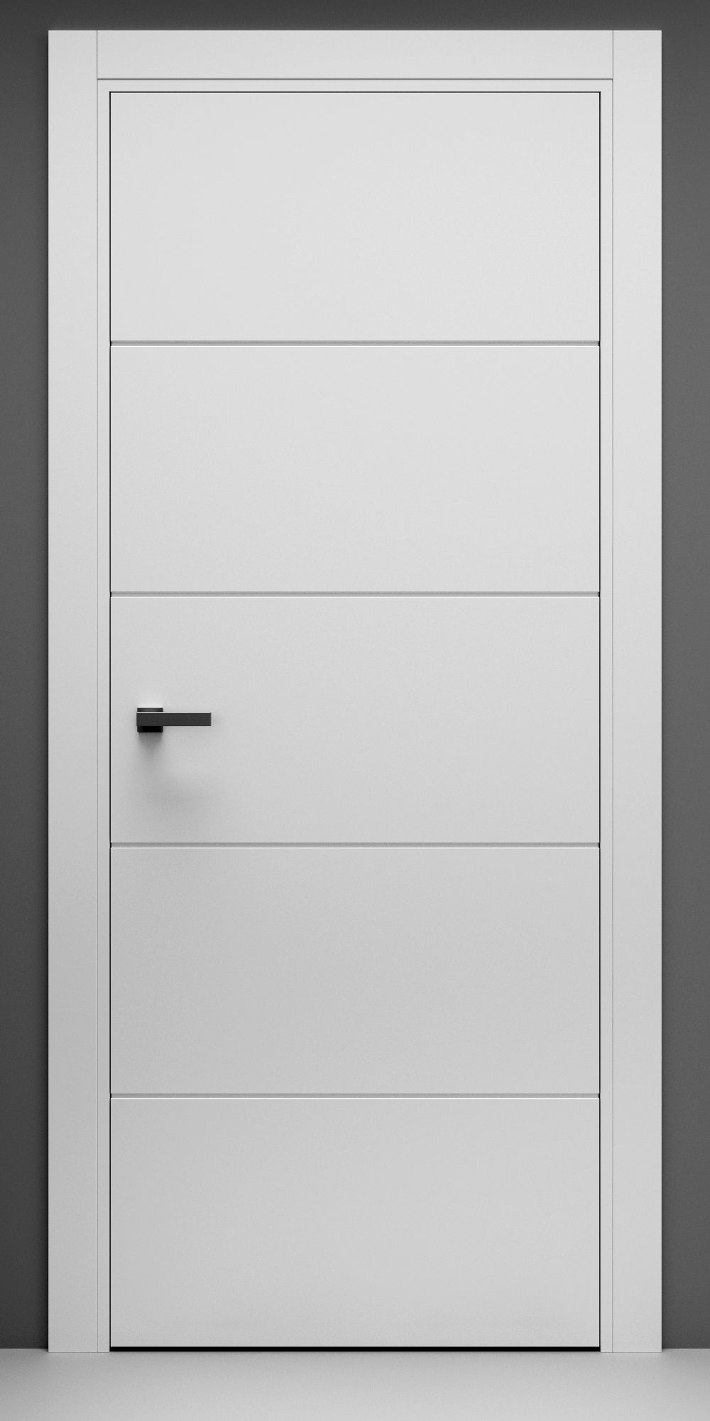 Set of 7 fashionable carved interior doors 3D model_7