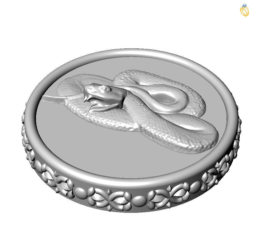 Chinese Zodiac Snake 3D print model_3