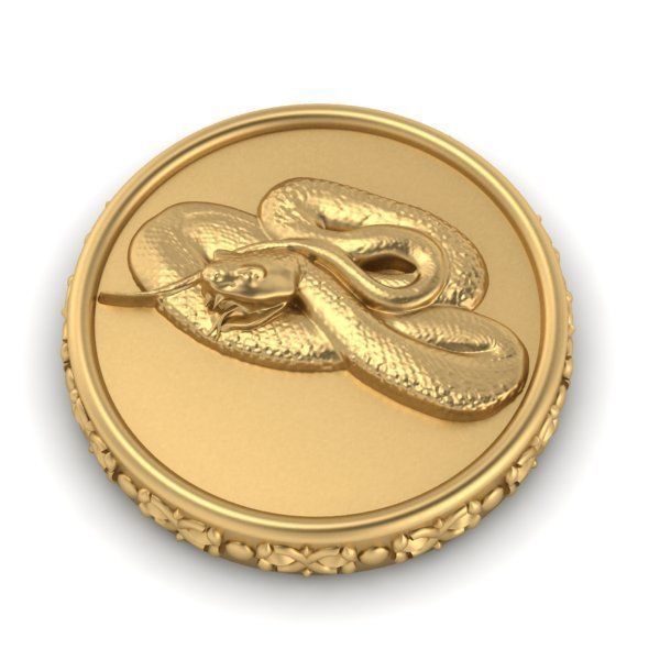 Chinese Zodiac Snake 3D print model_1