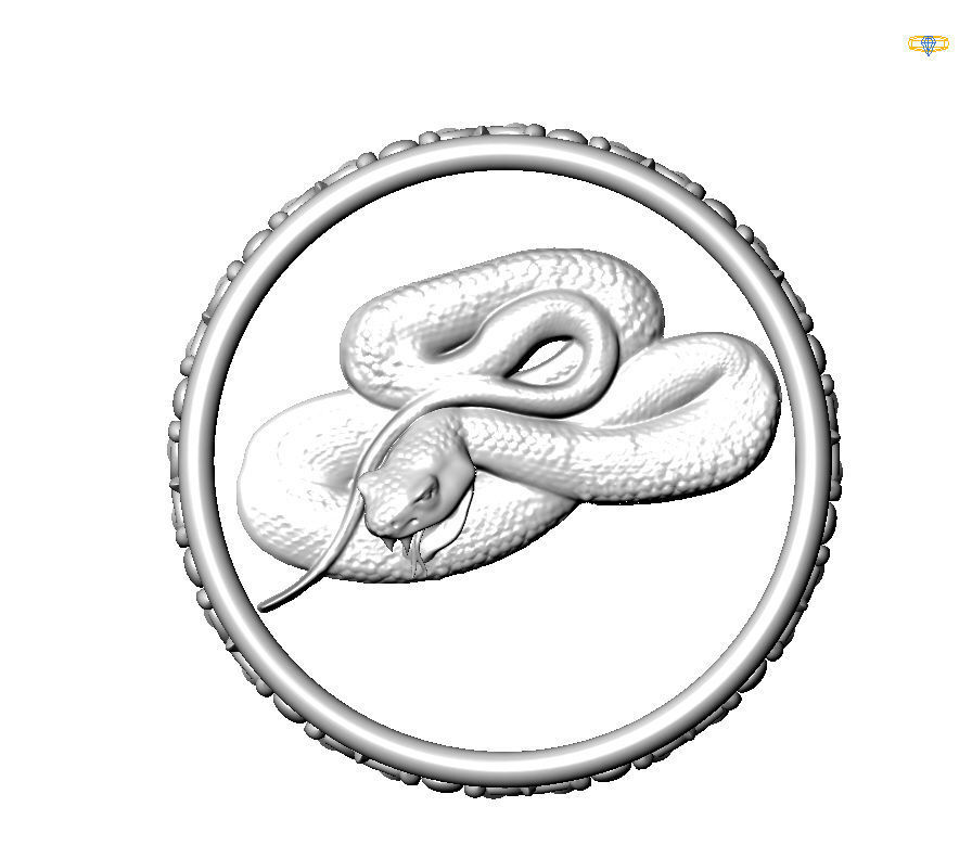 Chinese Zodiac Snake 3D print model_4
