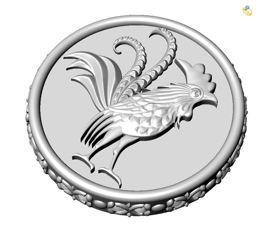 Chinese Zodiac Rooster 3D print model_4
