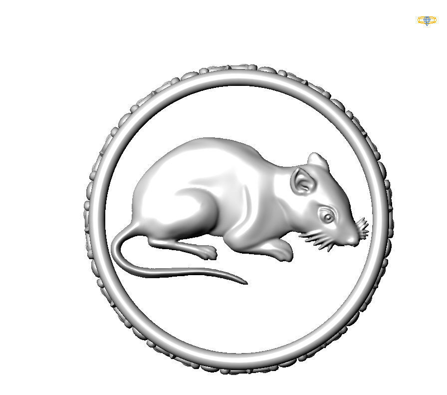Chinese Zodiac Rat 3D print model_4