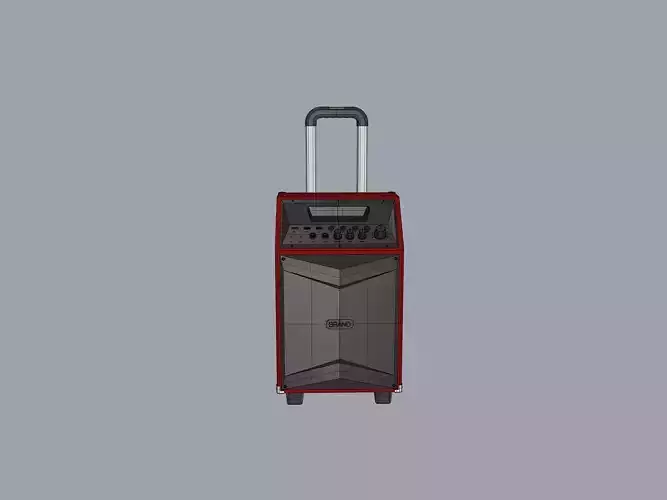 Red and black outdoor rod rolling speaker  3D print model