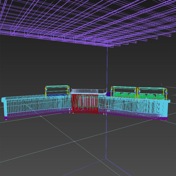 Curved Buffet Island MR 3D model_8