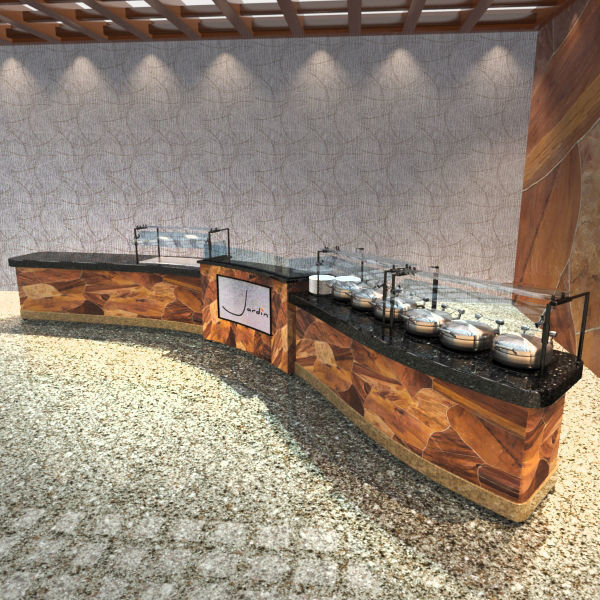 Curved Buffet Island MR 3D model_4